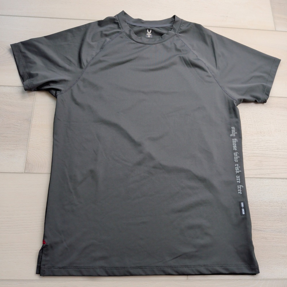 ASRV 3D-Lite 2.0 Lycra Fitted Tee Mens M‎ Dark Gray Gym Athleisure DSG-0839